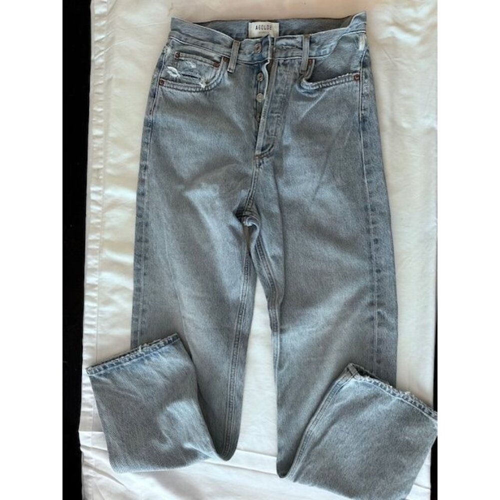 Ladies designer AGOLDE button fly jeans size 24